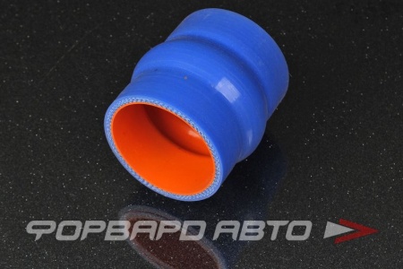 Купить Патрубок силиконовый 63 мм, L=76 мм, демпферный, синий MELCO B 63-76