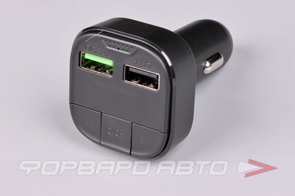 Модулятор FM трансмиттер с bluetooth, 3,1A 2USB 18W QC 3.0, цвет черный BOROFONE BC43