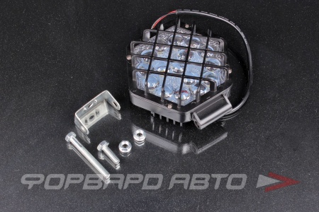 Купить Фара светодиодная 12V/24V 36W 6000К,16 диодов дальний, 140*140*65 мм ромбическая SKYWAY S08401040