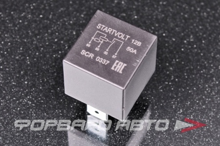 Купить Реле 12V 4-х контактное 50А (с резистором, без кронштейна) STARTVOLT SC R 0337