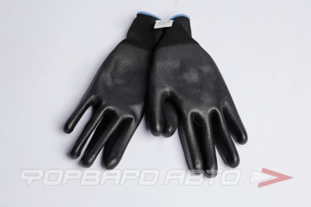 Купить Перчатки нейлоновые черного цвета с полиуретановым покрытием Black р-р 9,10 GWARD PU1001