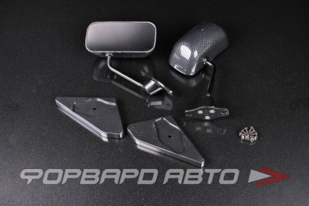 Купить Зеркало "Формула 1", прозрачное стекло, карбон NO PROSPORT RS-08769
