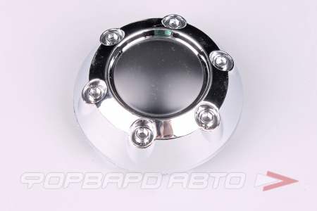 Купить Колпачок ступицы для литых дисков D61/67мм, хром с буртом+6 гаек декоративных, h4.5-30mm <> US-10