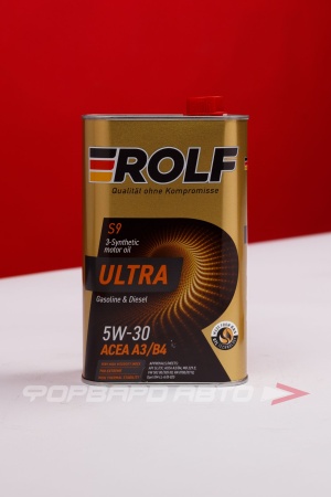 Купить Масло моторное 5W30 1л, Ultra A3/B4 SP (SL/CF) ж/б (с) ROLF 323103