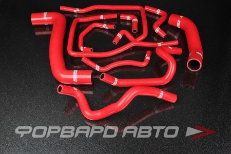 Купить Патрубки всей системы охлаждения силиконовые Subaru Impreza WRX STI GRB 07- красные (10 штук) AUTOBAHN88 