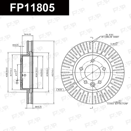 Купить Диск тормозной FAP FP11805