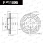 Диск тормозной FAP FP11805