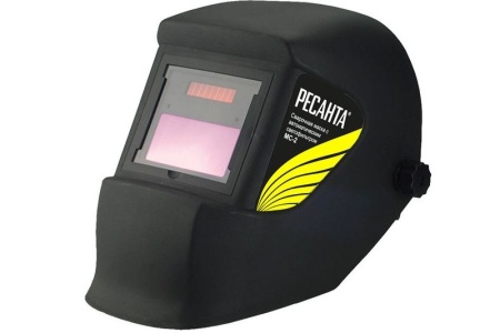 Купить Маска сварщика с авт.регул. затемн. "Хамелеон" 2 сенсора,нр 116х87,вн 96х50, сменная батарея РЕСАНТА MC-2