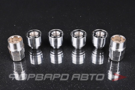 Купить Секретки для колес гайки 12*1,5*23,5, конус, хром, вращающееся кольцо, два ключа (19/21) Save Car HO