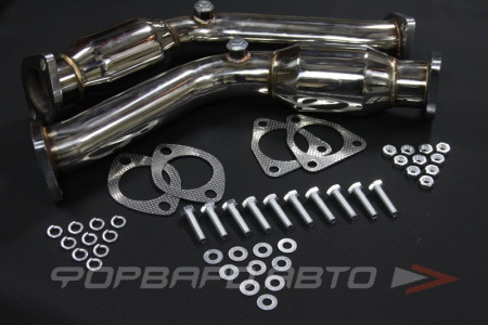 Фронт пайпы Front Pipes + DeCat 350Z Skyline V35 VQ35DE 2002-2006 AUTOBAHN88 