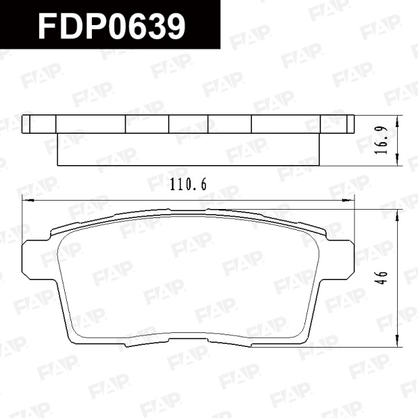 Колодки тормозные FAP FDP0639