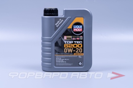 Купить Масло моторное 0W20 1л, Top Tec 6200 Audi & VW-Group Longlife IV LIQUI MOLY 20787