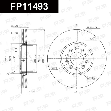 Купить Диск тормозной FAP FP11493