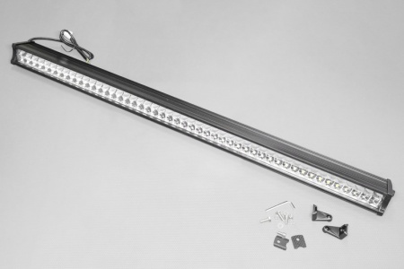 Купить Фара светодиодная 576W (3W*192), 9-32, 6500K, 37440Lm, Размер: Lфара=1260, Lкрепёж=1355, H=68, h=90, P=4,9кг, Направленный свет FHE-technology HT-01 576W spot (ETI)