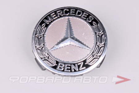 Купить Колпачок ступицы для литых дисков Mercedes, D71/75мм, Silver/Black <> MB-05
