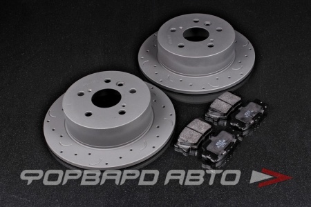 Купить Комплект колодки + диски TOYOTA CAMRY V40/V50/V55, задняя ось, тормозные диски HAWK + тормозные колодки HAWK PC HAWK HKC4938.648Z