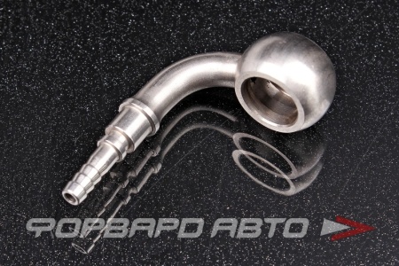 Купить Фитинг BANJO 10 мм, 90°, под обжим, для тефлонового шланга AN3 PTFE, нержавеющая сталь AB88 