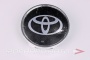 Колпачок ступицы для литых дисков Toyota, D59/65мм, Black/silver+хром ободок NOVA-PRO 60/65