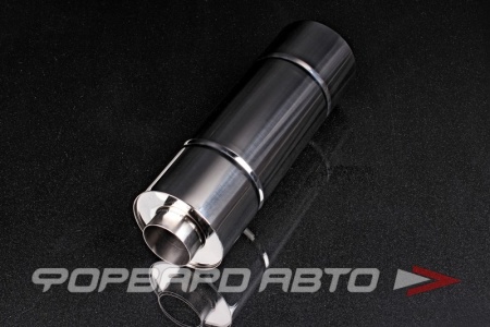 Купить Глушитель Вход = 63 мм Выход = 63 мм Длина = 350 мм, Диаметр 120 мм, нержавеющая сталь Formula-T 00-00000367