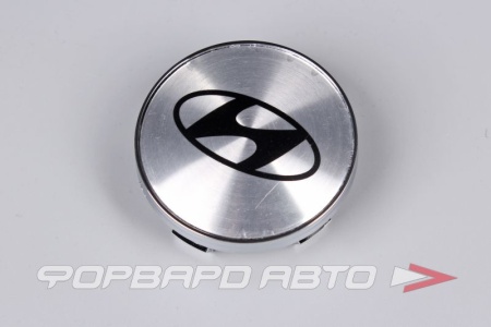 Купить Колпачок ступицы для литых дисков Hyundai, D56/60мм, h17mm Silver/black+ хром ободок, HY <> Hyundai, 54/59