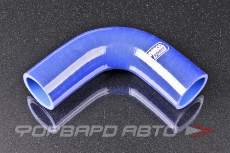 Купить Патрубок силиконовый 35 мм, 90°, L=100*100 мм, синий SAMCO 