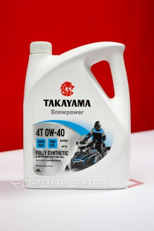 Купить Масло моторное 0W40 4л, 4T SnowPower SN MA-2 (с) TAKAYAMA 605632