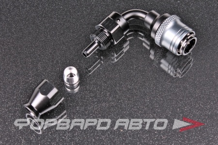 Купить Фитинг AN4 90°, под шланг тефлоновый PTFE, быстросъемный (quick release) "мама" (female) AB88 