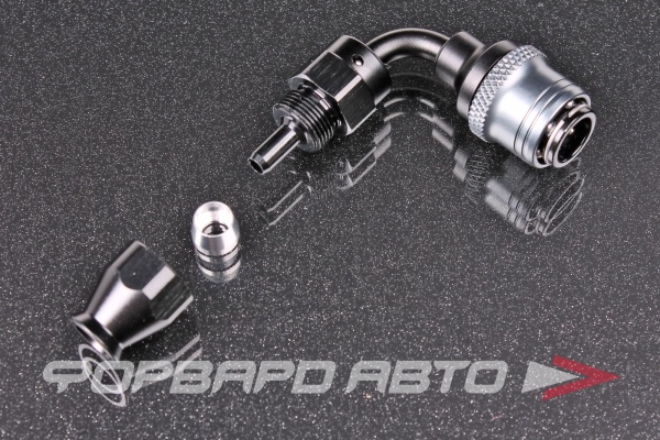 Фитинг AN4 90°, под шланг тефлоновый PTFE, быстросъемный (quick release) "мама" (female) AB88 