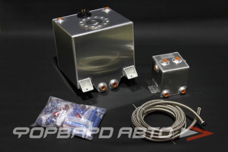 Купить Бак топливный 20л 300*254*260 универсальный 4,5 КГ + фитинги + шланг AUTOBAHN88 