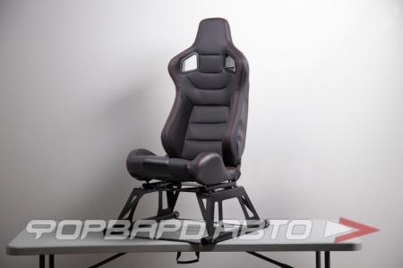 Купить Сиденье спортивное - регулируемое "полуковш" + салазки, CS STYLE, синтетическая кожа, ПРАВОЕ RECARO STYLE JBR1041 Black