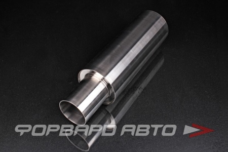 Купить Глушитель Вход = 63,5 мм Выход = 100 мм Длина = 400 мм, Диаметр 150 мм, JDM, нержавеющая сталь SsExhaust Ss63-150-400-100