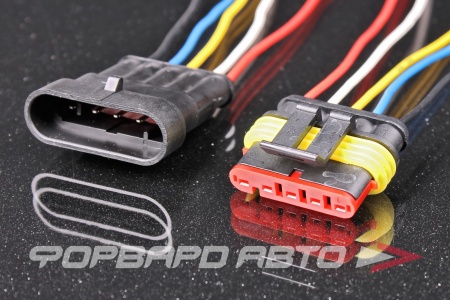 Купить Разъем 5 проводов герметичный гнездовой + штыревой МАЯК МРГ-001-5-1.5