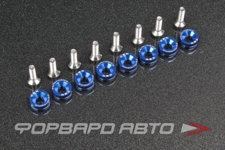 Купить Болт с декоративной шайбой М6 (8 шт) синий CSK PERFOMANCE ABFW-M6-BLUE
