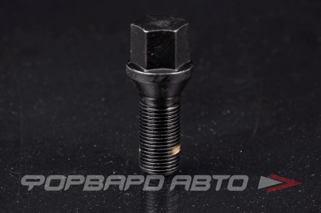 Купить Болт колеса 14*1,25*28 конус, ключ на 17, сталь, Черный хром TPI 177028BC