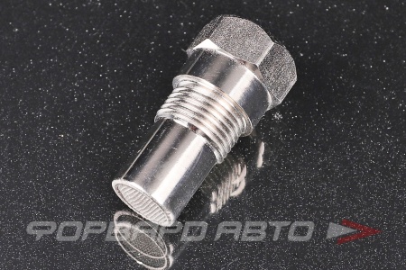 Купить Обманка / проставка кислородного датчика (лямбда-зонда) M18*1,5 сталь 45  Миникатализатором короткий, никелированный корпус CBD CBD706.001