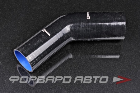 Купить Патрубок силиконовый 64-70 мм, 45°, L=150*150 мм, 4 слоя армировки, чёрный FORA ASHU04-45-64>70