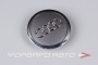 Колпачок ступицы для литых дисков Audi, D55/69мм, Grey+3D хром лого+ободок <> AD-06