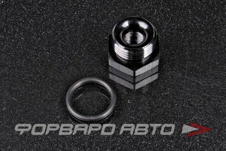 Купить Фитинг адаптер ORB8 - 1/8" наружная и внутренняя резьбы, черный AB88 
