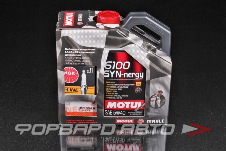 Купить Масло моторное 5W40 4л, SYN-nergy 6100 + MAHLE + NGK Technosynthese MOTUL 109515