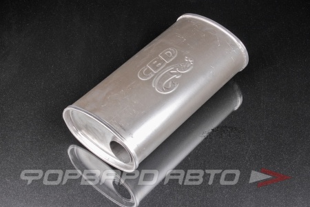 Купить Глушитель Вход = 51 мм Выход = 51 мм Длина = 350 мм, овальный 187*117, вход смещен, выход смещен CBD CBD430.041