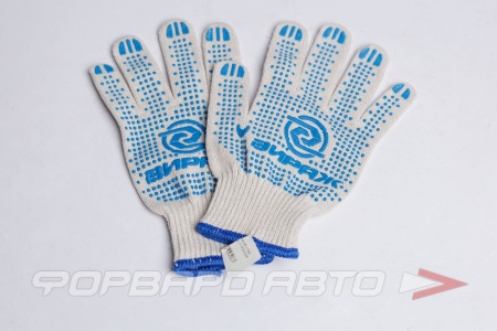 Купить Перчатки х/б с ПВХ Белые 10 класс <> 