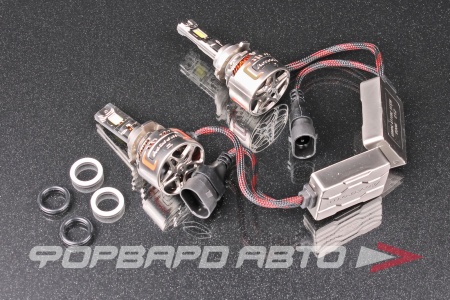 Купить Светодиодные лампы головного света P13/9005/9006/9012  с вентилятором 12V 100W 11000Lm 5500K AOZOOM P13/HB3 12V