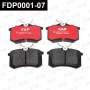 Колодки тормозные FAP FDP0001-07