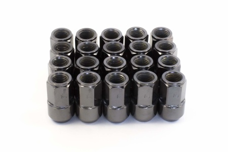 Купить Гайки колесные 12*1,5*35,20шт,черные,открытые конус 60 градусов, ключ 17 мм 3ГРАДУСА 