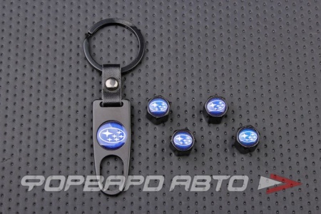 Купить Колпачок вентиля колеса SUBARU брелоком, черный MELCO RS-08363