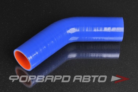 Купить Патрубок силиконовый 50 мм, 45°, L=130*130 мм, синий MELCO 135-50-130-130