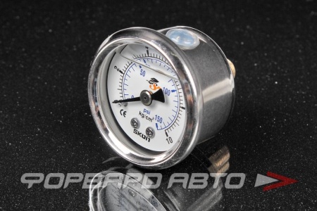 Купить Датчик давления топлива механический 40 мм (1,5") 150 PSI (манометр) резьба 1/8 NPT AUTOBAHN88 