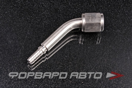 Купить Фитинг AN4, 45°, под обжим, для тефлонового шланга PTFE, нержавеющая сталь AB88 