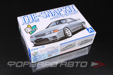 Купить Сборная модель Nissan Skyline GT-R -R32 Custom Wheel (Spark Silver) AOSHIMA 06637