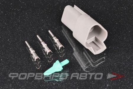 Купить Разъем 3-х контактный под сечение кабеля 0.5-0.8 мм² (без провода) CARGEN AX8113S